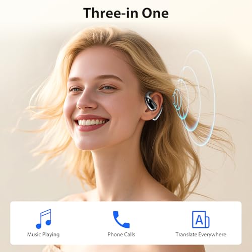MINISO X28 AI Translation Earbuds Real Time 135 Language Translator Earbuds Wireless Bluetooth 5.4 Open Ear Headphones Translation Music Calls Earphones fit iOS & Android for Travel Business Learning
