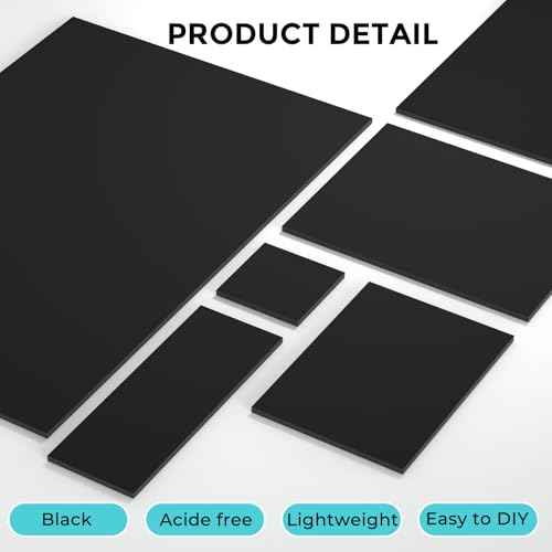 CreGear Foam Board, 11" x 14" x 3/16" Black Foam Board, 5 Pack Presentation Foam Core Board for Projects, Poster Board Sheets for Signboards, Arts and Crafts, Framing, Display