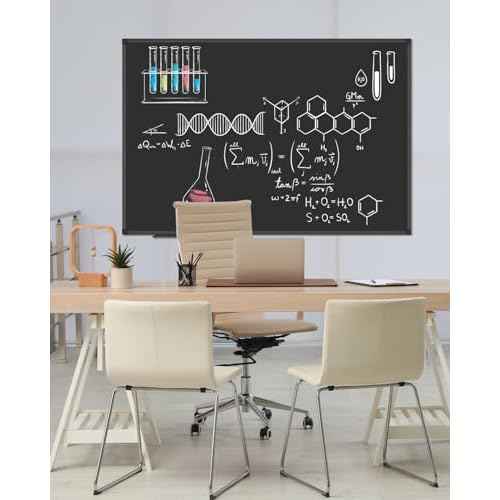 XBoard Magnetic Chalkboard Blackboard 36 x 24, Chalkboard Signs with Black Aluminium Frame, Pin Collections