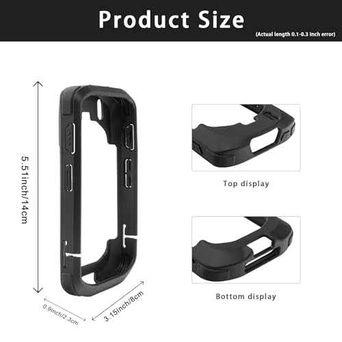 TC20 Protective Bumper Case for Zebra TC20 TC200J TC25 Full Touch Barcode Scanner Mobile Computer, Rugged TPU Rubber Cover Fall-Resistant, for Devices Without Keyboards