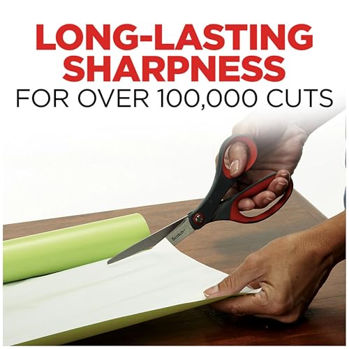 Scotch 8-Inch Precision Scissors for Fabric, Paper & Photos - Left/Right Hand