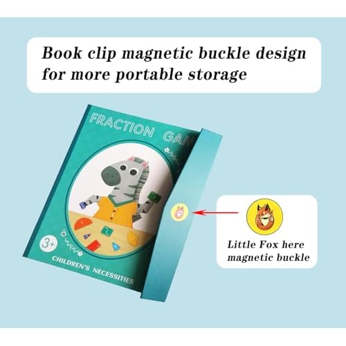 Magnetic Fraction Educational Puzzle Fraction Tiles and Circles, Equip Magnetic Score Disk Demonstrator,Math Manipulatives Enhance Early Primary School Students Mathematical Skills