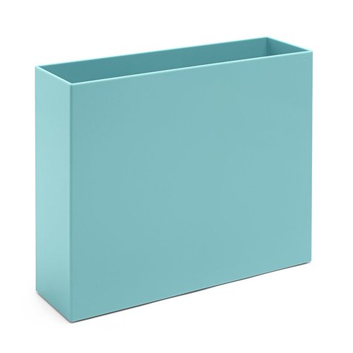 Poppin Hanging File Organizer - File Folder Organizer for Hanging Files, Open Top Design for Easy Access, Lacquer-like Finish, Stylish Design, Ideal File Organizer for Desk (Aqua)