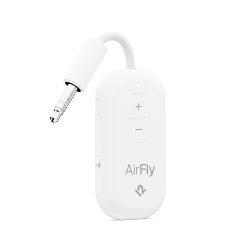 AirFly Pro 2 – Bluetooth Adapter for Airplane, Pair 2 AirPods or Wireless Headphones – 3.5mm AUX Bluetooth Transmitter and Receiver for Cars, Boats, Treadmills, TVs & More – Airplane Travel Essentials