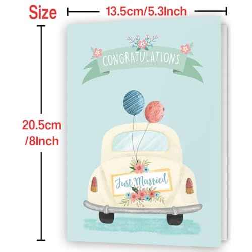 Wedding Card,Engagement Congratulation Card,Bridal Shower Cards,Wedding Day Congrats Gift,Funny Cards for Couple