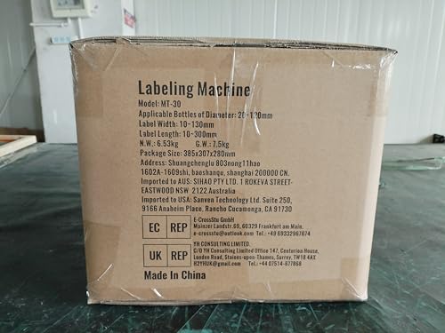 VEVOR Manual Round Labeling Machine, 15-20pcs/min, Applicator for Round Bottles, Adjustable for 0.78-4.72 inch Diameter (with Pressing Bar)