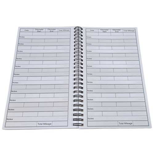 Vehicle Mileage Log Book 5 x 8.5 in with Odometer Tracker and Notes