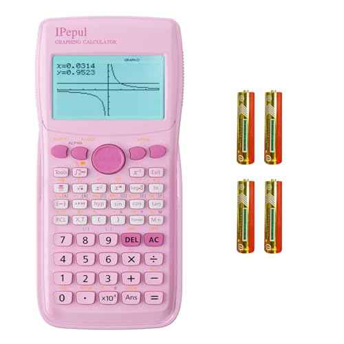 Graphing Calculator,IPepul Scientific Calculators 10 Modes /4 Graphing Functions,Desktop Math Calculator for College Students,School Supplies for Middle High School Teachers Office£¨Pink£©