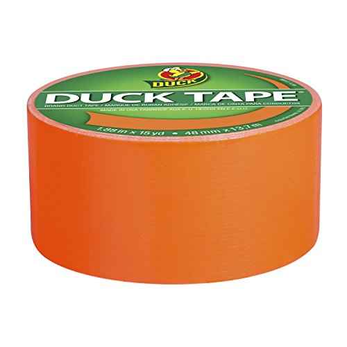 Duck Brand 1265019 Color Duct Tape, Neon Orange, 1.88 Inches x 15 Yards, Single Roll