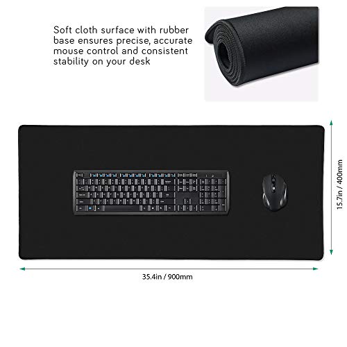 Cmhoo XXL Large Gaming Mouse Pad 15.7 x 35.4 Inches Anti-Fray Non-Slip Surface