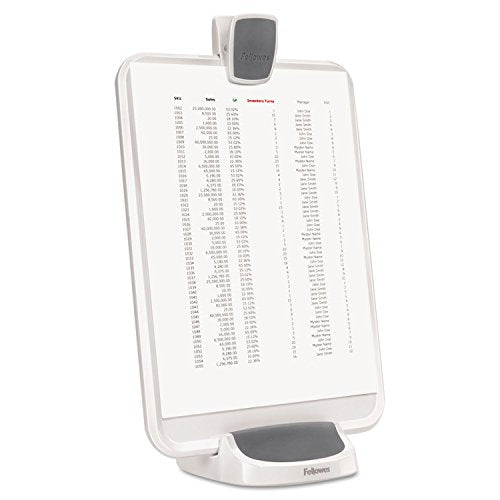 Fellowes I-Spire Series Document Lift/Holder, 15 Sheet Capacity, White/Gray Pack of 1