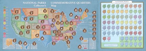 National Parks Commemorative Quarters Collector's Map 2010-2021 hardcover