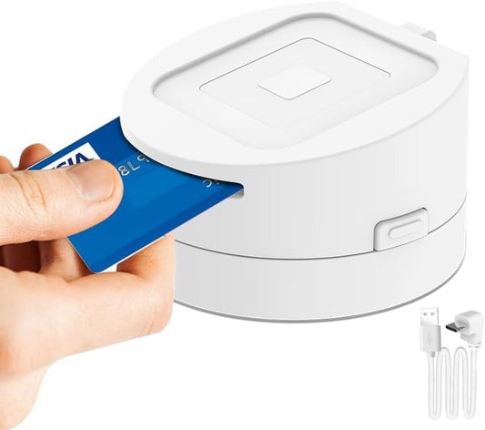 Square Dock for Square Reader - Elegant White Case with Anti-Sleep Feature & 1.5m Cable