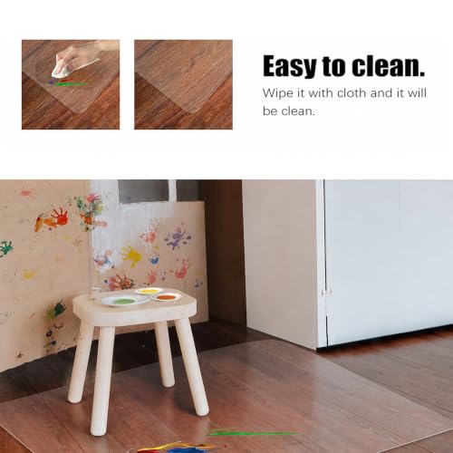 Kuyal Clear Chair Mat for Hardwood Floors 36x48 Inches - Rectangle, No Gripper