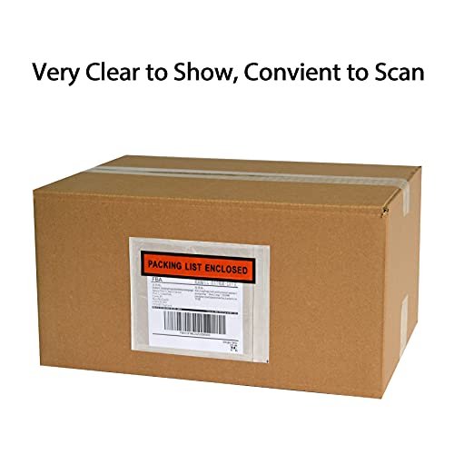 IN SAFE PACK 1000 Self-Adhesive Clear Shipping Envelopes 7.5x5.5 Inches - Waterproof Mailing Pouches with Printing Variation