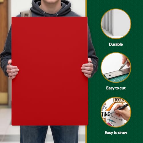 BAZIC Red Foam Board 20 x 30 in 25-Pack for Crafts & Projects