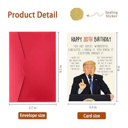 Funny 80th Birthday Card, Hilarious 80 Years Old Birthday Card Gift for Men Women, Great 80th Birthday Gifts for Friends, Dad, Mom, Husband, Wife, Brother, Sister