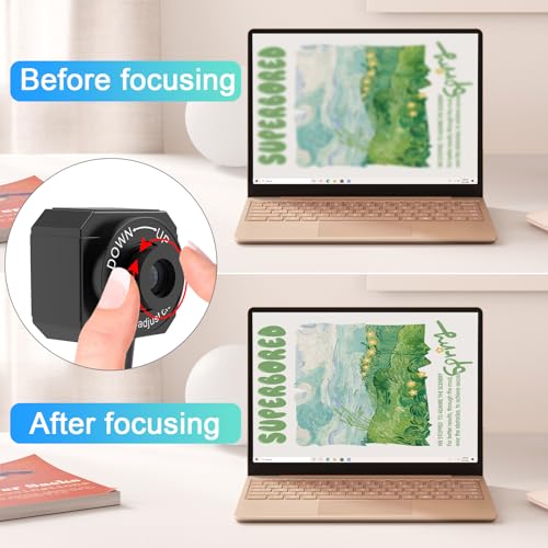 USB Document Camera for Teachers & Presenters - 1080P Webcam with Manual Focus & Mic