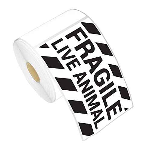 OfficeSmartLabels - 3" x 5" Direct Thermal Labels - Compatible with Zebra & Rollo Desktop Label Printers and More ? 1¡± Core, Permanent Adhesive & Perforated [300/Roll, 1200 in 4 Rolls]