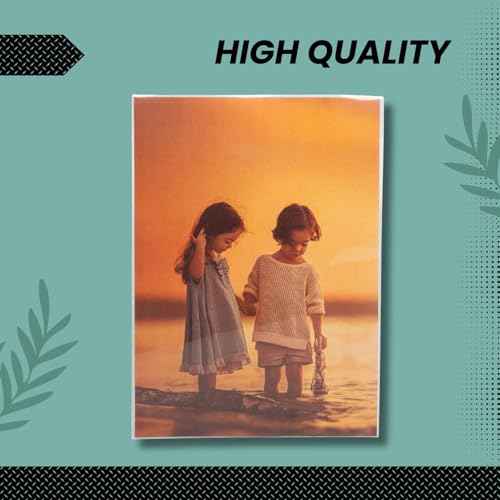 (100 Count) Display Zone 5x7 Photograph Sleeves - Crystal Clear Penny Sleeves for Pictures, Prints and Postcards - Soft Plastic Photo Protectors - Oversized Trading Card Holders