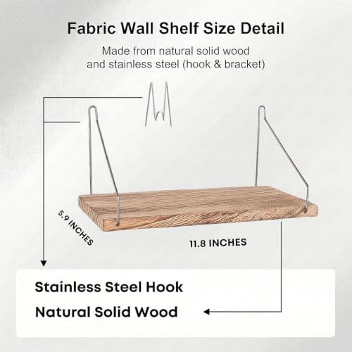 Onsogi 1 Pack Fabric Wall Cubicle Shelf with Hooks – Office Organizer & Storage for Work Decor