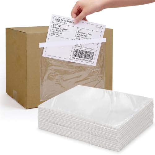 Maitys 500 Pack 9.5x11.5 Inch Clear Self-Adhesive Shipping Label Sleeves
