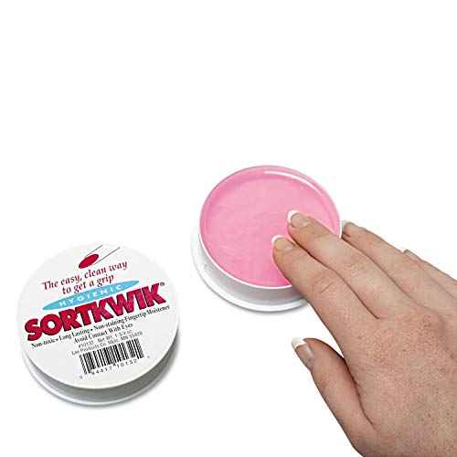 LEE 10132 Sortkwik Fingertip Moisteners, 1 3/4 oz, Pink, 2 per Pack, Sold as 6 Pack, 12 Count Total