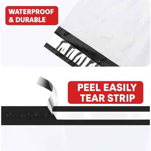 Poly Mailers 14.5x19 (250 Pack) ? 14x19 Polymailers Shipping Bags, Self-Sealing Mailing Envelopes ? 2.5 Mil. Made in Canada