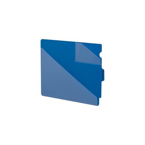 Smead End Tab Poly Out Guide, Two-Pocket Style, Center Position Tab, Extra Wide Letter Size, Blue, 50 per Box (61961)