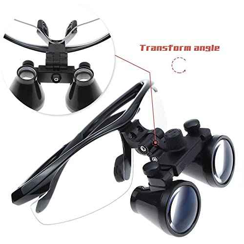 3.5X 420 Binocular Loupes Magnifier Glasses Blue + LED Head Light