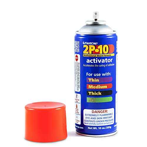 FastCap CA Super Glue - 2P-10 Thin Viscosity (2.25oz) & Activator (10oz)?Perfect for Micro Fractures Hairline Cracks-Quick Bonding, Durable, Versatile-Industrial Adhesive Professional DIY, Clear