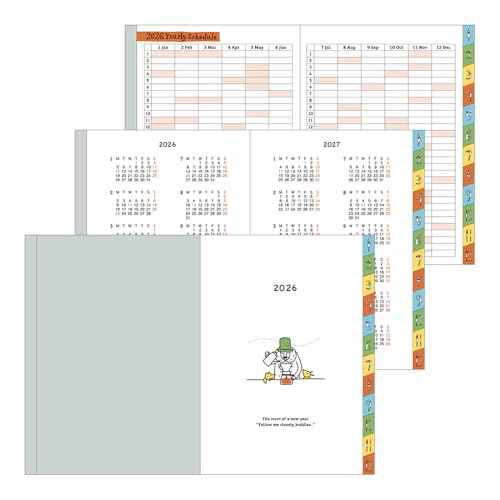 Midori Pocket Diary 2026 A6 Weekly Limited Edition Bookmark with Ojisan Pattern 22371006 (Starts from January 2026)