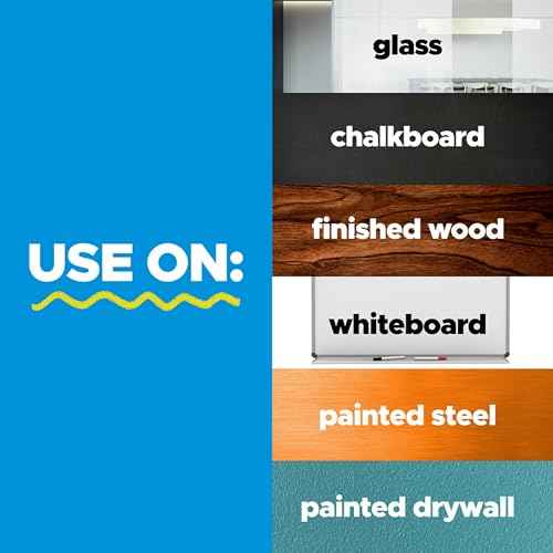 Post-it Easy Erase Permanent Marker Whiteboard Surface, Permanent Marker Wipes Away with Water, 4 ft x 3 ft, White Dry Erase Whiteboard Film (EE4x3)