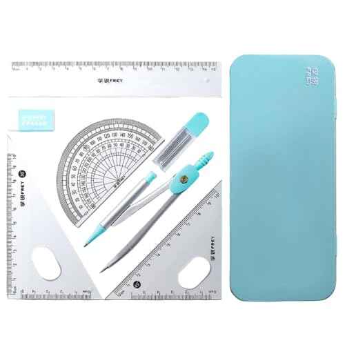 New Compass Ruler Set ? 8-Piece Multifunctional School Supplies, Precise Measurement Tools for Students, Waterproof and Durable