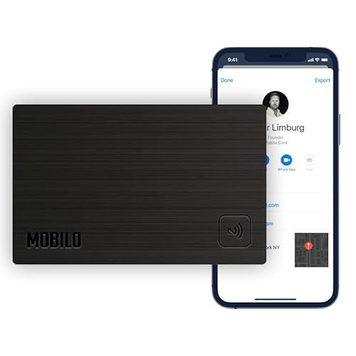 Digital Business Card - Tap, Share, Connect - No App Required - Android & Smart Phone - Black Metal Card