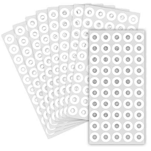 2500 Pcs White Hole Reinforcement Stickers, Round Self-Adhesive 0.25" Diameter Hole Labels for School Home Paper Sheet Binder