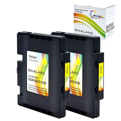 Compatible Sawgrass SG500 Sublimation Ink Yellow 2-Pack for Sawgrass SG500 SG1000 Sublimation Printer - High Capacity, Upgraded Chip, No AB Serial Number