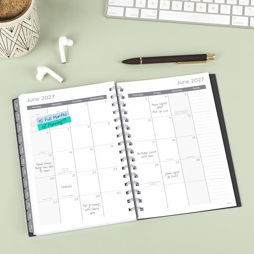 Mead 2026-2027 Academic Weekly & Monthly Planner, 15-Month, Black, 5.5 x 8.5 Inches (CAW42005)