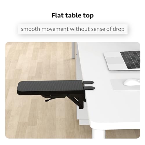 HONJIE Black Computer Arm Rest for Desk – Sturdy Mouse Arm Support, Office & Home Use