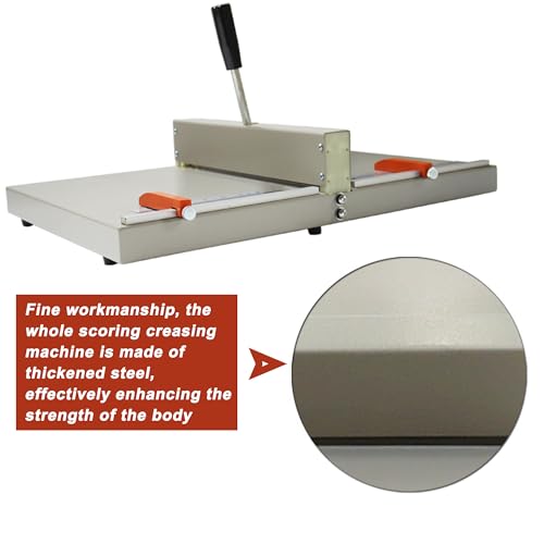 Manual Paper Creasing Machine with Adjustable Blocks for Cardstock & Photos