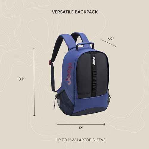 Jeep JS011B Travel Backpack, Green, 15.6" Laptop