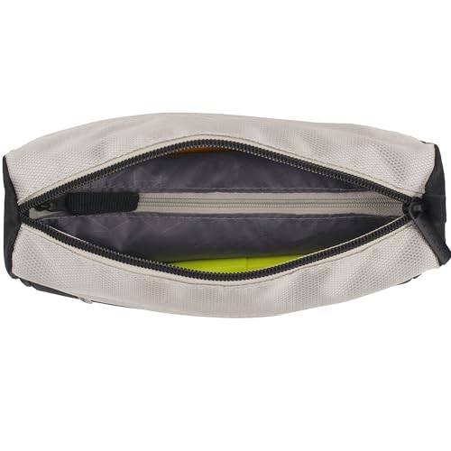 Five Star Black/Grey 8" x 4" 9-Pocket Zipper Pencil Pouch Organizer