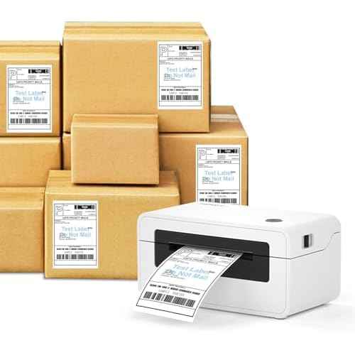 9527 Product 4 x 6 Thermal Labels - Pack of 100 Fanfold Labels for Direct Thermal Printer, White Perforated Shipping Label,100 Label per Stack,1 Stack