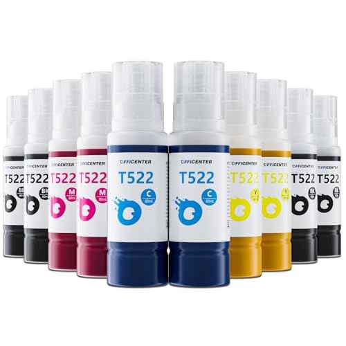10 Bottles 522 Ink Refill Bottles for Ecotank ET-2800 ET-2720 ET-2803 ET-4700 ET-4800 ET-4810 ET-2400 ET-2840 Printer (Not Sublimation Ink)