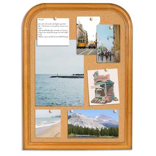Decorative Cork Bulletin Board, 23.6"x17.7" Wall-Mounted Vision Board with Frame?Ideal for Office Decor, School Use, Photo Display, and Reminders(DH-2R2S-4560)