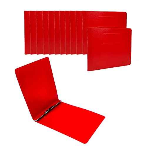 Fiberboard Binder,Sheet Size 8.5 x 11 Inches with Metal Prong Top Fastener with Compressor 2.75 Inch Centers, 2 Inch Capacity for Pressboard Report Cover,12 per Box (Red)