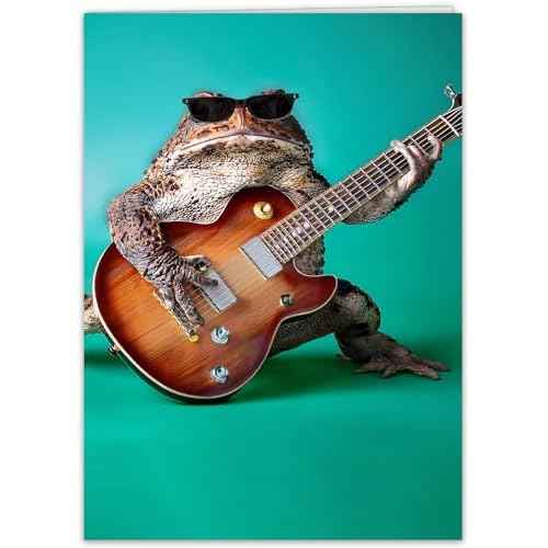 Funny Happy Birthday Greeting Card for guys, girls, friends, family and coworkers who Toadally Rock