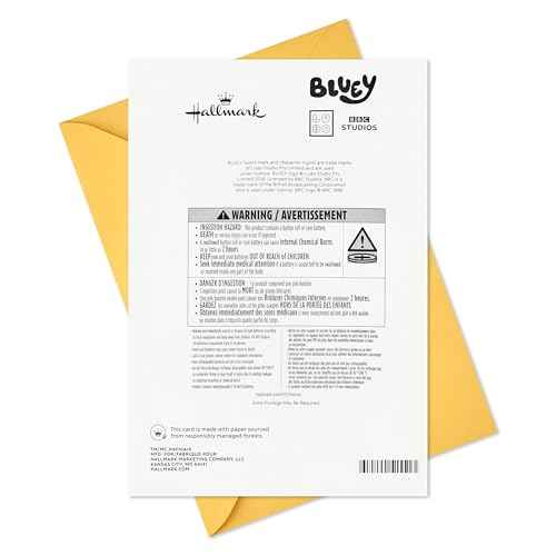 Hallmark Bluey Kids Birthday Card with Sound and Light (Happiest Day Ever) for Son, Daughter, Grandchild