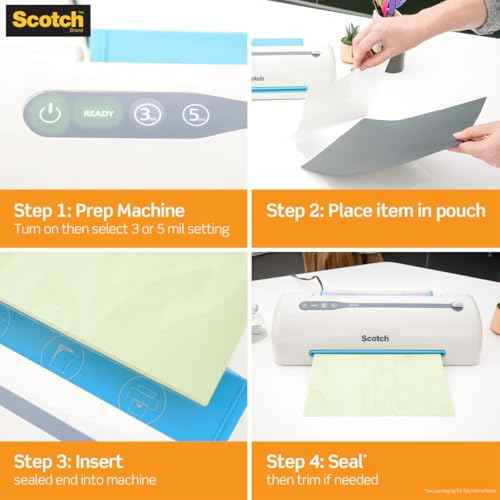 Scotch Self-Sealing Laminating Pouches, Letter Size (9.3¡È x 11.8¡È) ? 25-Pack of No-Heat Laminator Sheets for 8.5¡È x 11¡È Documents