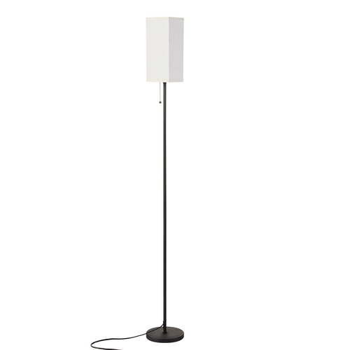 Ziisee Floor Lamps for Living Room, Modern Standing Lamp with Pull Chain Switch, 3 Color Temperature Black Pole Lamp with Lampshade, 9W LED Bulb Tall Lamps for Bedroom Office Kid Room